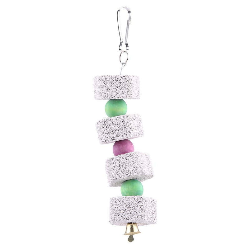 Bird Teeth Grinding Stone Parrot Chew Toy Small Animals Hamster Rabbit Flower Shape Grinding Molar Teeth with Colorful Wooden Ball and Bell Toy - PawsPlanet Australia