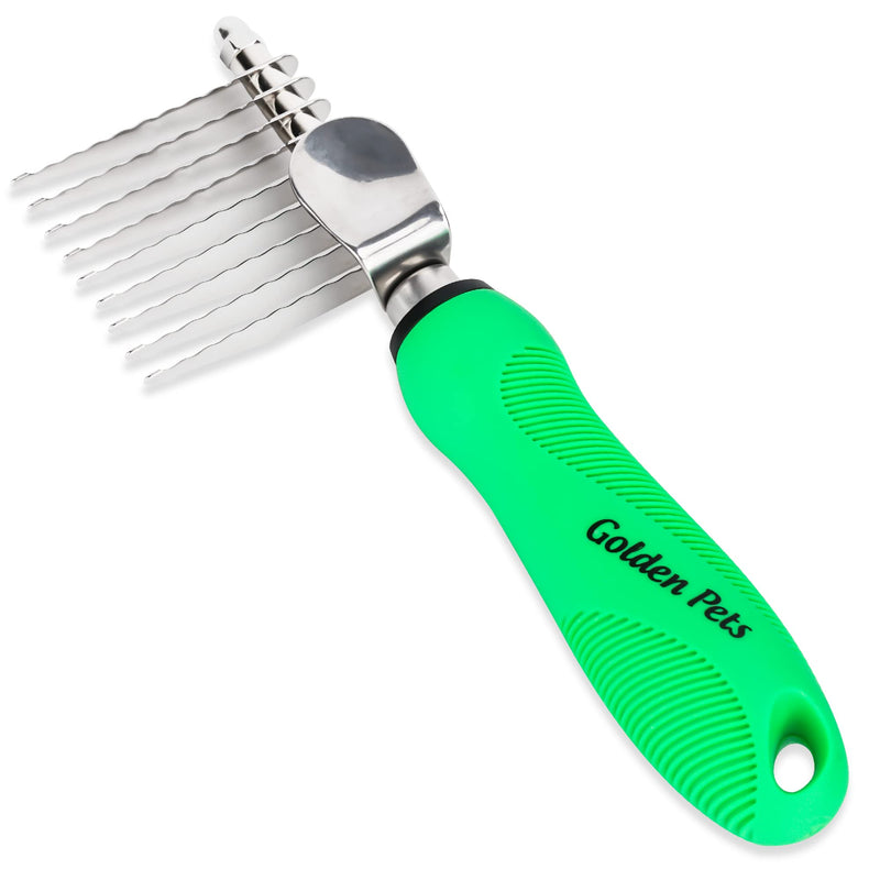 Golden Pets detangler comb I dog & cat brush suitable for medium to long hair I small - large animals I rounded teeth I + free care manual - PawsPlanet Australia