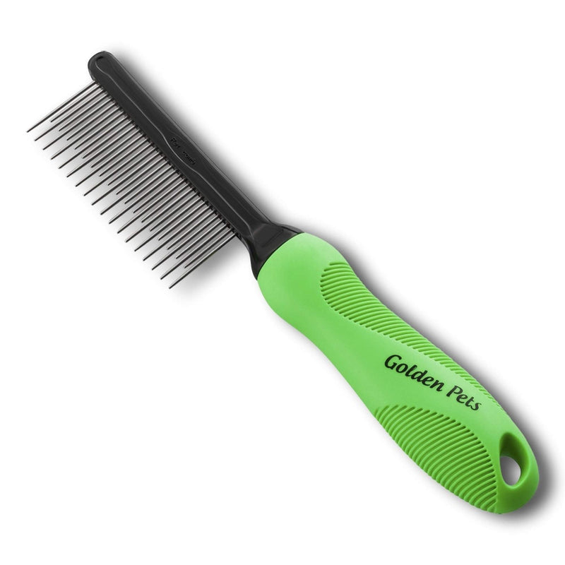 Golden Pets fur detangler comb I dog & cat brush suitable for medium to long hair I small - large animals I easy cleaning I + free care manual detangling comb - PawsPlanet Australia
