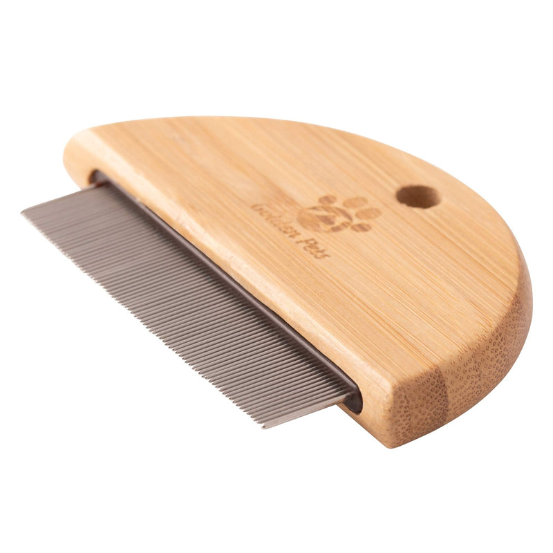 Golden Pets Bamboo Flea Comb I Lice Comb & Nits Comb I Against Fleas, Lice on Dogs & Cats I Ideal after Flea Shampoo I + Free Care Manual - PawsPlanet Australia