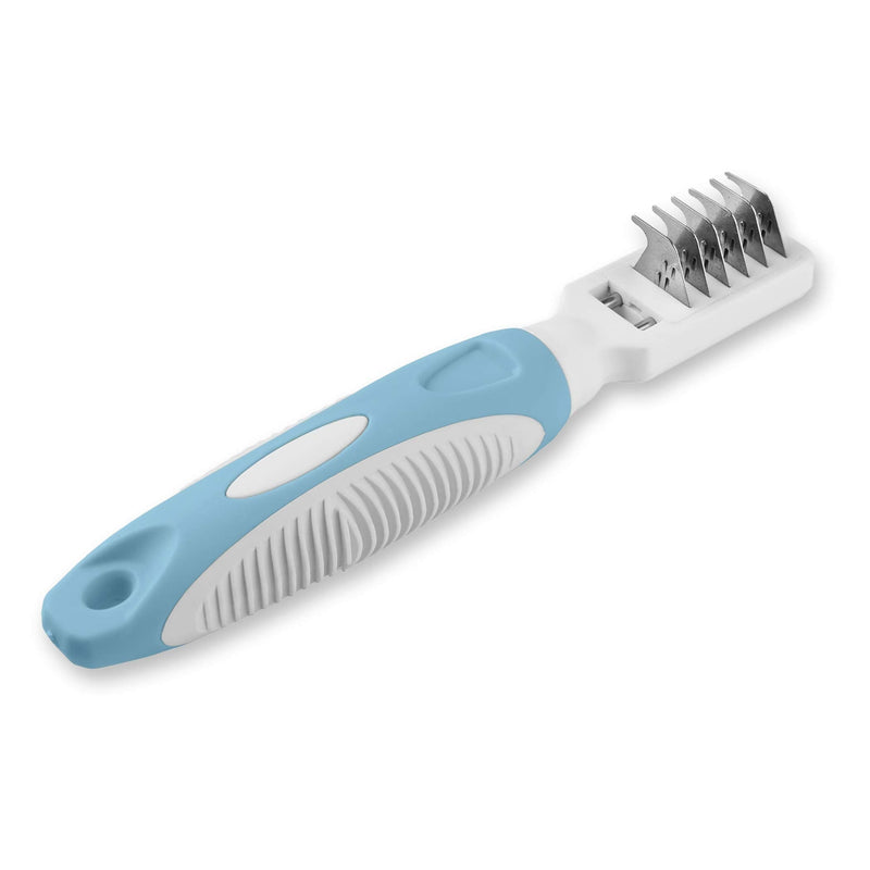 Pets First Professional Pet Mat Remover - Dematting Tool for Cat and Dog Grooming - Removes Matted Fur, Tangles, Knots, Gentle Teeth, Soft Comfort Grip - PawsPlanet Australia