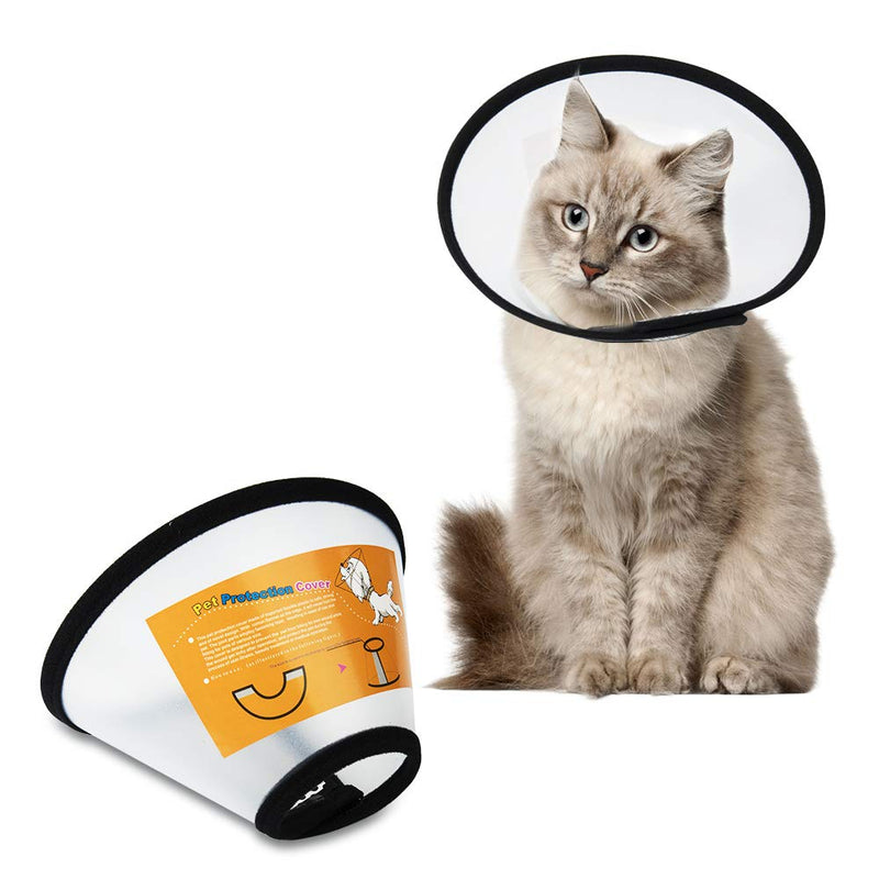 SenPuSi Neck Collar for Pets, Pets Plastic Elizabethan Collar Protective Collar Cone Collars Made of Plastic Special Protection for Cats, Small Dogs and Rabbits (Size 7 (15-18 cm)) - PawsPlanet Australia