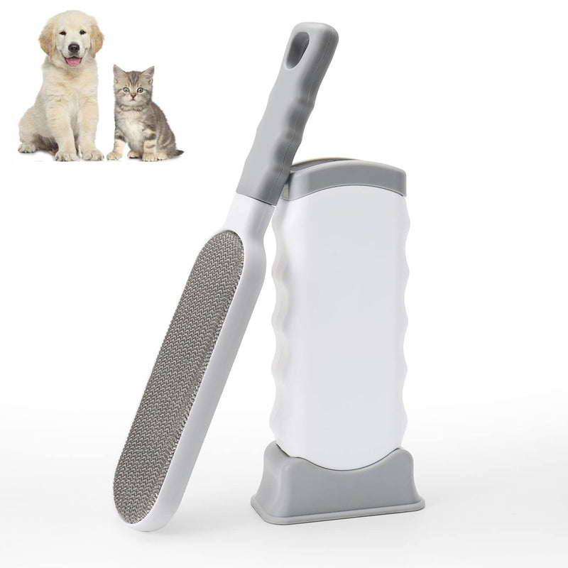 BIGO Lint Brush, Self-Cleaning Clothes Brush, Removes Dust, Lint and Hair, for Home and Travel, Plastic, Grey - PawsPlanet Australia