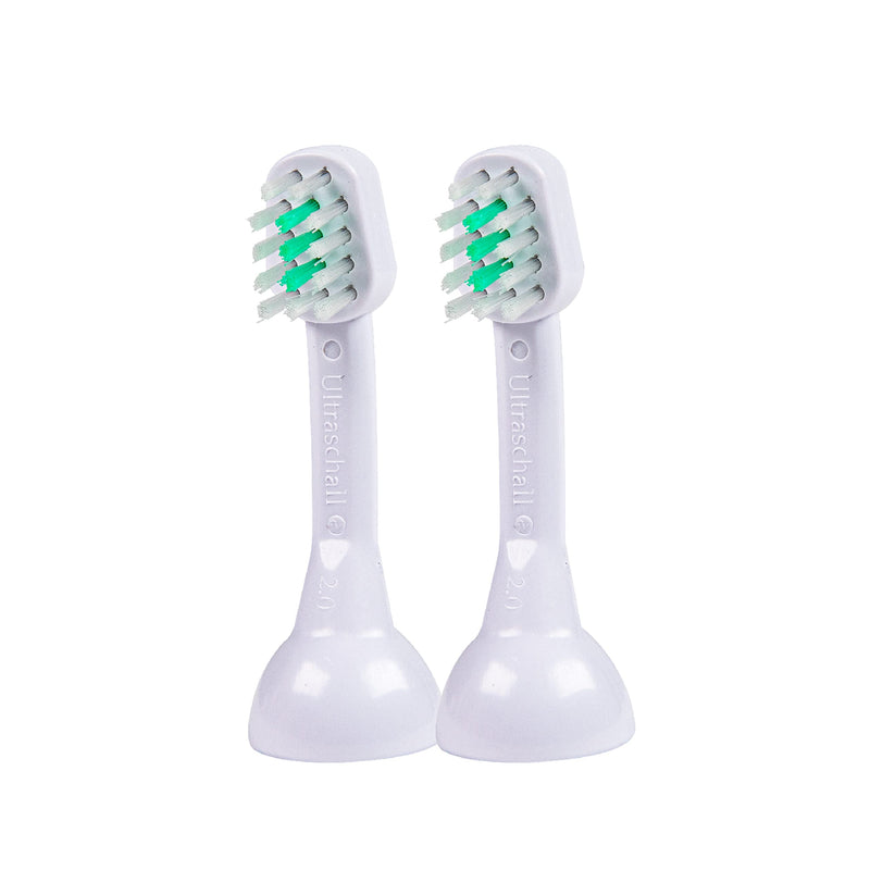 emmi-pet 2x A1 (S) small ultrasonic attachment brushes for emmi-pet 1.0 & 2.0 ultrasonic toothbrush I Prevents tartar, fights bad breath and gum inflammation - silently and without scrubbing - PawsPlanet Australia