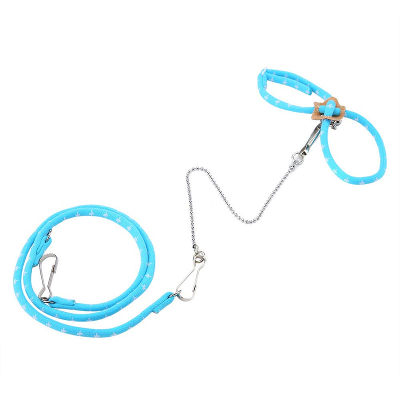 Animal Hamster Training Leads Mouse Stripe Vest Harness Lead Rope Walking with Finder Bell (Blue). - PawsPlanet Australia