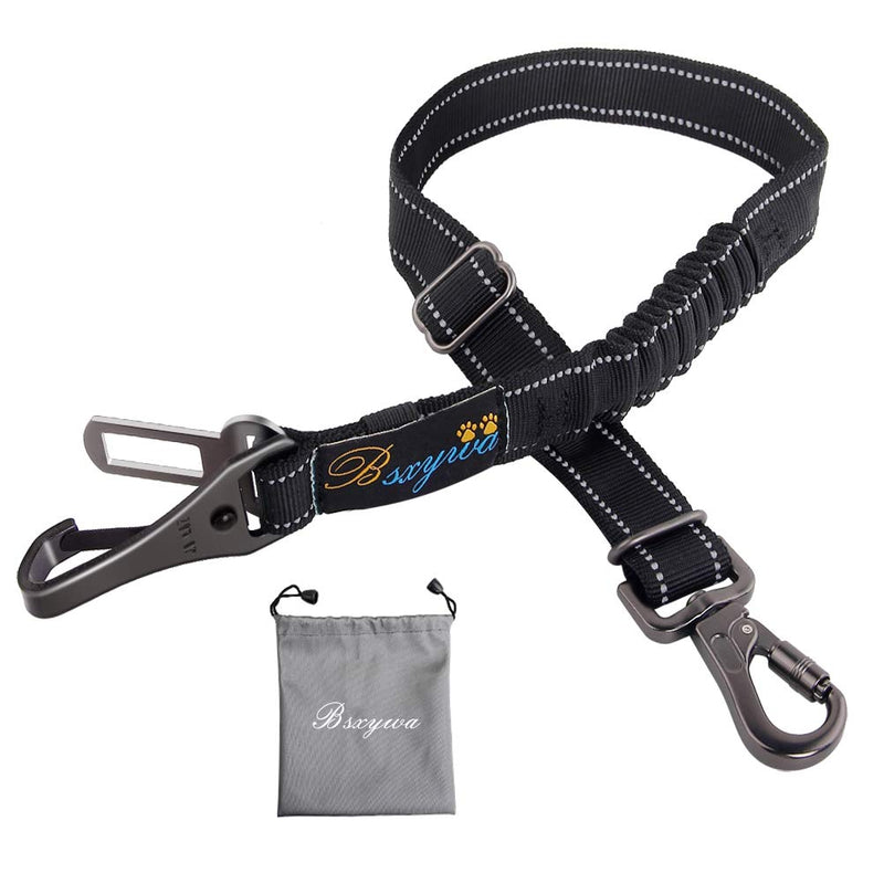 Dog seat belt 3 in 1, car belt dog reflective, with adjustable elastic shock absorption and strong carabiner seat belt, with storage bag. for all dog breeds & cars. - PawsPlanet Australia