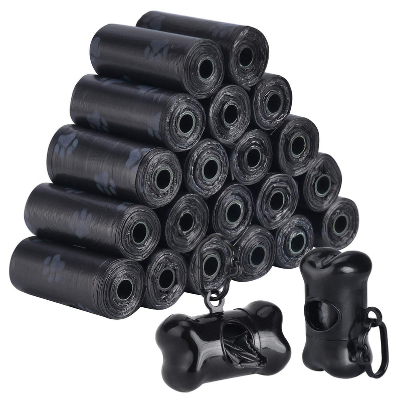 WOMGF Dog Poop Bags with Bag Dispenser Dog Poop Bags Leak-Proof Tear-Resistant Dog Bags 20 Rolls Poop Bags for Dogs Pack of 300 - PawsPlanet Australia