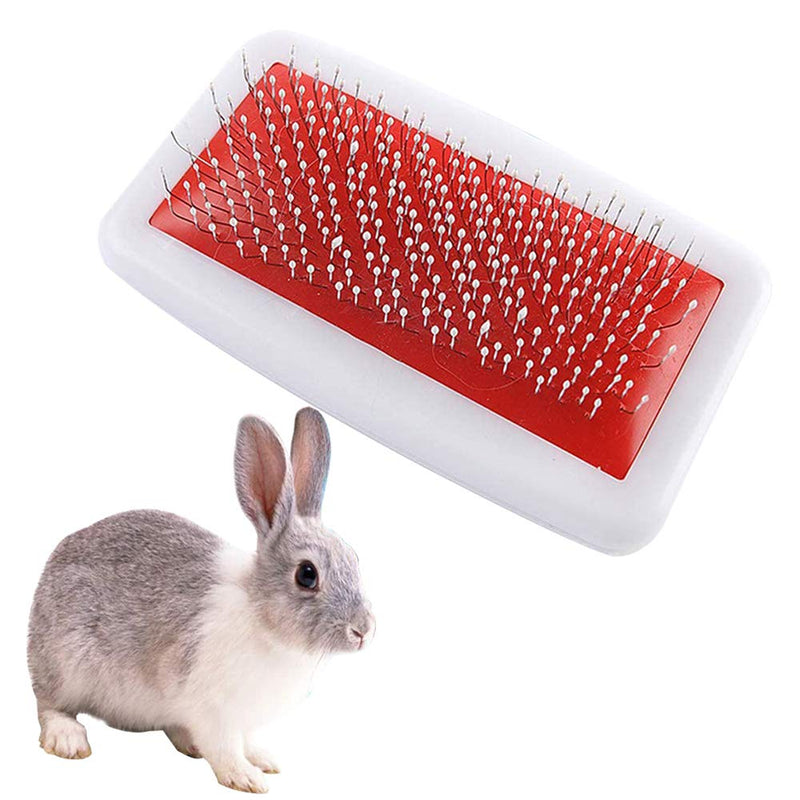 Rabbit Brush Guinea Pig Comb Plucking Hair Brush Small Pet Grooming Comb Grooming Brush for Small Pets Removes Loose Knots for All Coat Types White - PawsPlanet Australia