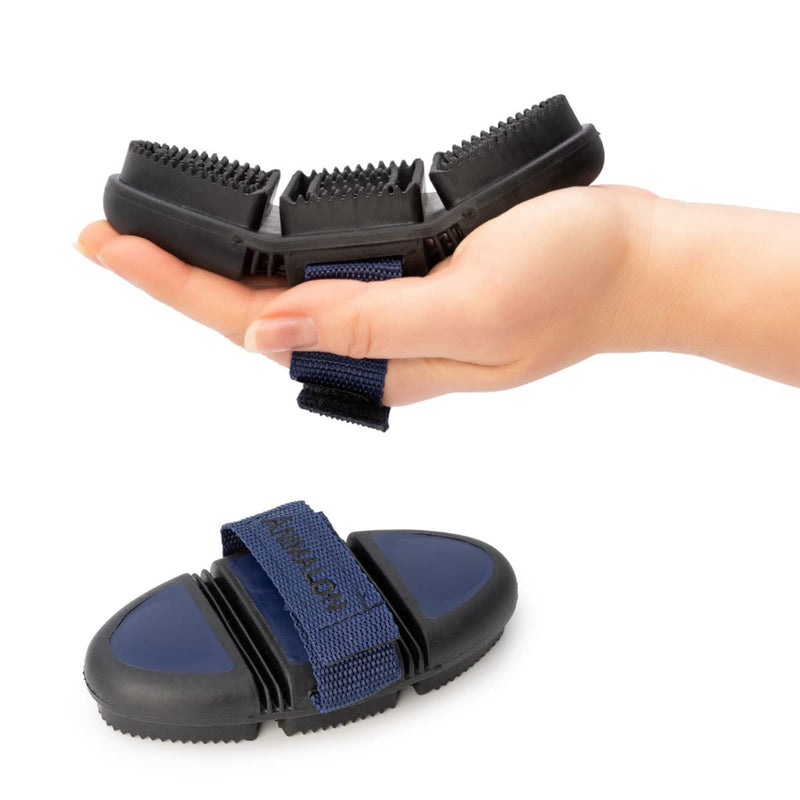 Animalon short hair curry comb LARGE for dogs| Shedding helper for dogs | Innovative dog brush for gentle grooming (small curry comb, blue) small curry comb - PawsPlanet Australia