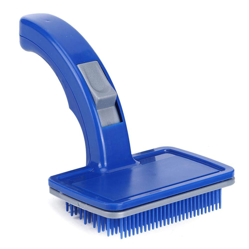 Pet Hair Comb Plastic Blue Pet Automatic Hair Removal Open Knot Comb Cleaning Care Accessories Hair Cleaning Brush for Cats Dogs - PawsPlanet Australia