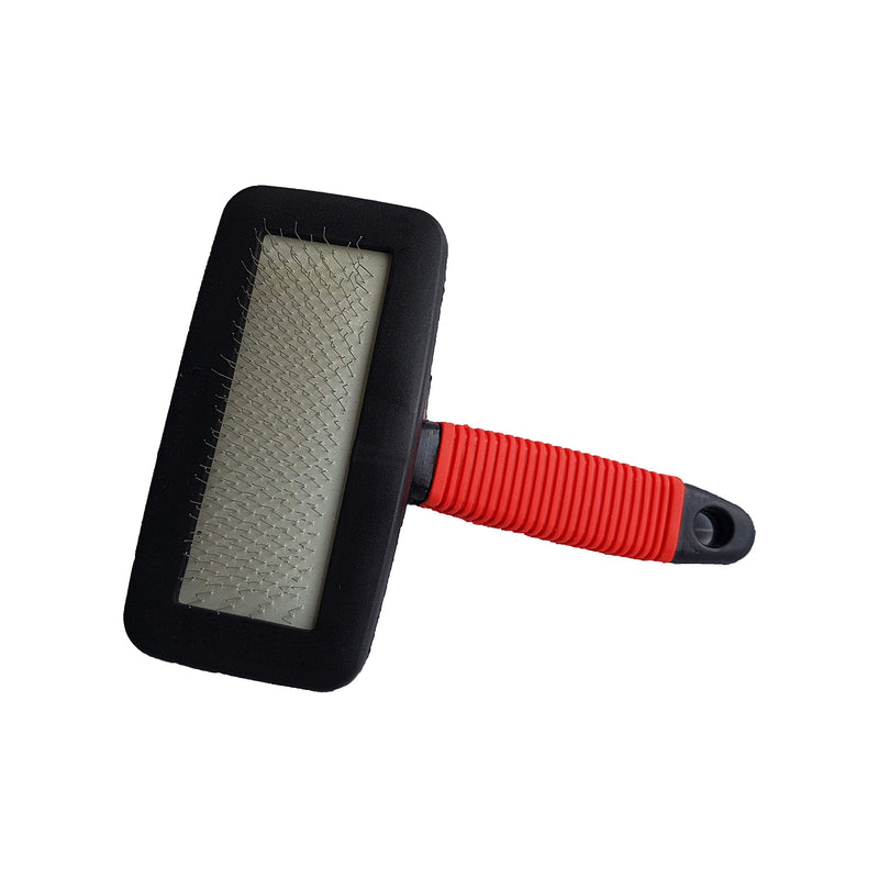 Lambskin brush for lambskin and sheepskin, universal grooming brush with soft handle, dog brush for long hair, fur brush for pets, dog brush and cat brush for long hair, short hair brush, black/red - PawsPlanet Australia