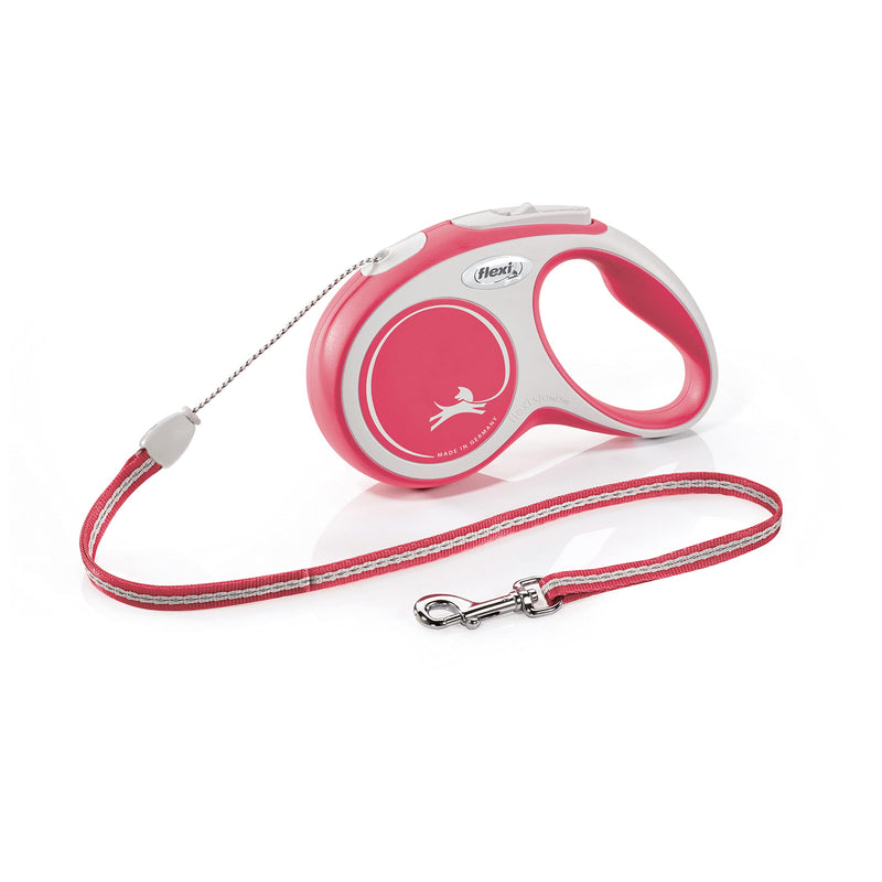 flexi dog leash, extendable, with soft handle, 3 m / 5 m / 8 m / 8 m / 8-20 kg, red, small, 4000498042823 - PawsPlanet Australia