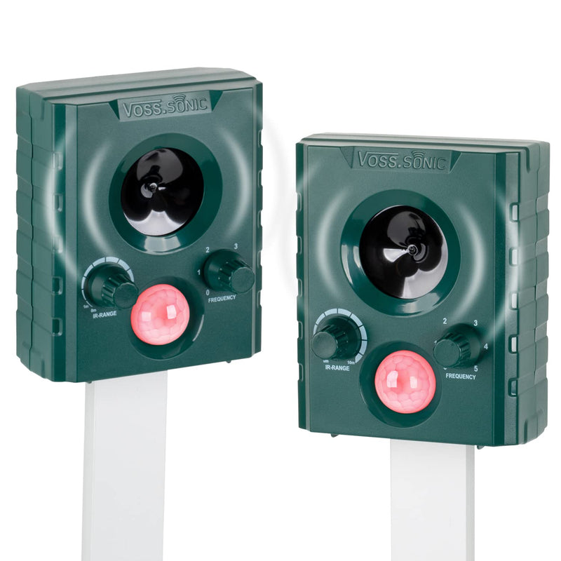 VOSS.sonic 1000 double pack of 2 x ultrasonic repellers, animal repellents, ultrasonic repellent, animal repellent, eviction by ultrasound and alarm - PawsPlanet Australia
