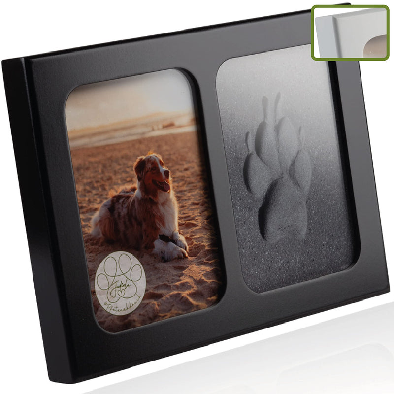 Jadiela Paw Print Set Dog or Cat 3D Picture Frame Print Dog Paw Gift Dog, Paw Print Set Cat, Made in Germany Black - PawsPlanet Australia