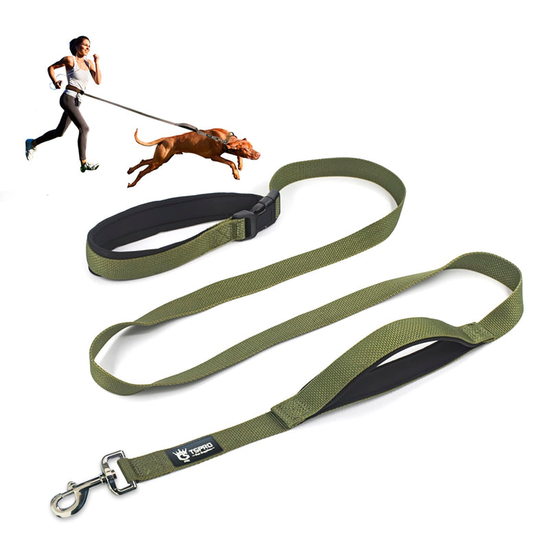 TSPRO Hands-Free Dog Leash Adjustable Walking Leash with Control Safety Handle and Robust Clasp for Small, Medium and Large Dogs Green Length: 180 cm - PawsPlanet Australia