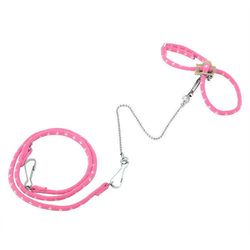 Hamster Harness, Small Animal Harness Leash Adjustable Harness Adjustable Outdoor Training Leash Guinea Pig Hamster Ferret Training Leash with Finder Bell Pink - PawsPlanet Australia