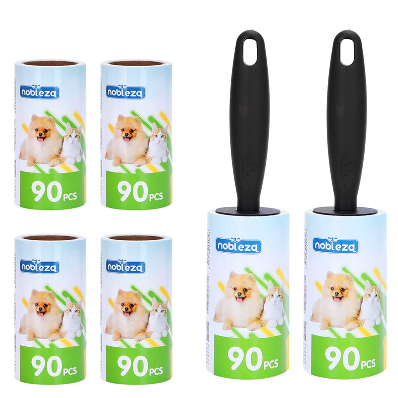 Lint roller extra sticky 540 sheets pet hair remover lint roller clothing sofa bed and car seat lint roller for animal hair cat hair dog hair dust lint 6 rolls with 2 dispensers - PawsPlanet Australia