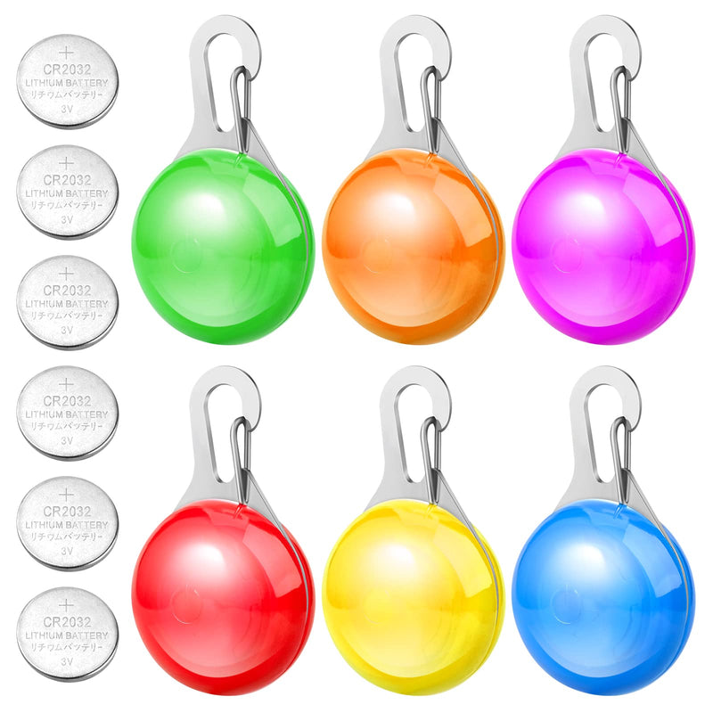 Faburo 6pcs Dog Light Tag Safety Clip-On LED Light 3 Flashing Modes - PawsPlanet Australia