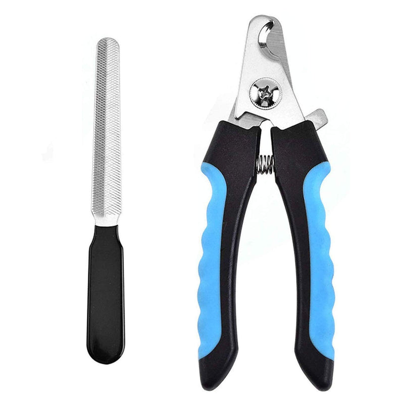 EasyULT professional claw scissors for dogs, stainless steel claw pliers, high quality claw care, nail scissors, claw care, professional claw cutter with protective safety lock and nail file - PawsPlanet Australia