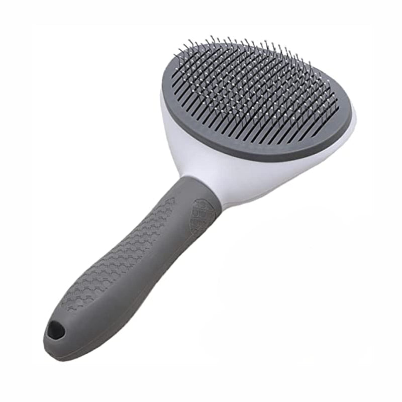 Secwell Pets Cat Brush Hair Remover Dog Brush with Cleaning Button Fur Brush for Long Hair and Short Hair Grey - PawsPlanet Australia