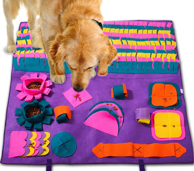 PJDH Dog Sniffing Carpet, Large Pet Mats for Dogs, Soft Pet Nose Work Odor Snuffle Mat - PawsPlanet Australia