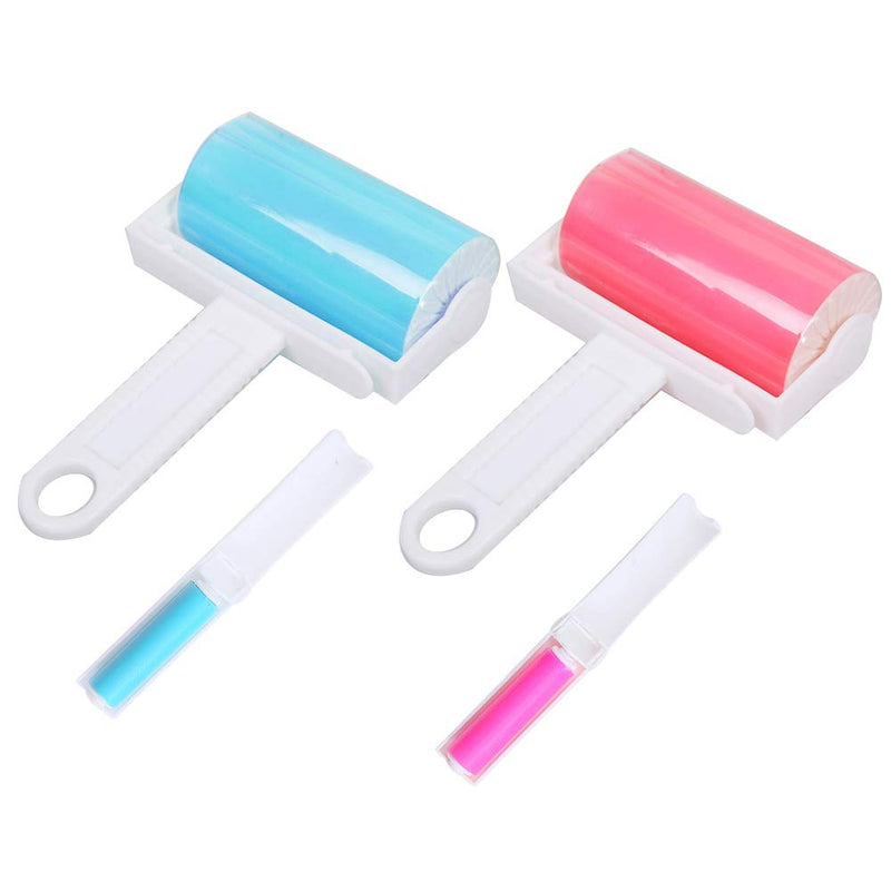 Lint Roller Reusable Pet Hair Remover, Washable Pet Hair Roller with Handle and Cover and Travel Size Roller（4 Pack Washable Sticky Rollers - PawsPlanet Australia
