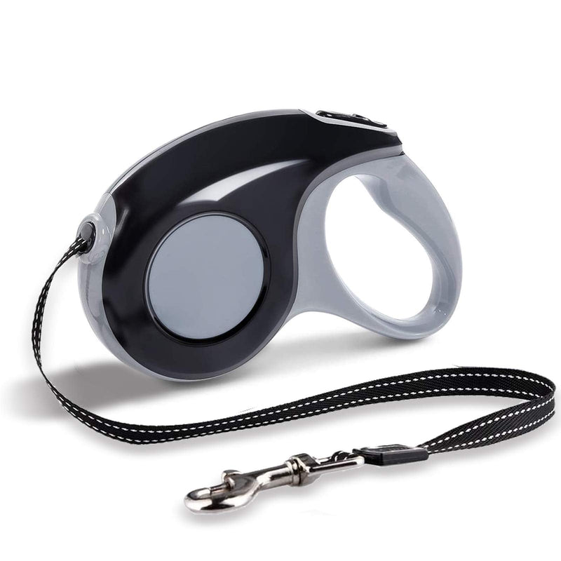 Extendable dog leash, extendable cat leash, flex leash small dog 5 m, max 15 kg (black) black - PawsPlanet Australia