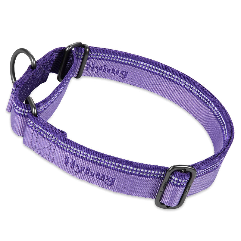 Hyhug nylon classic collars, anti-escape dog collar. 3M Reflective Strip, Comfortable Adjustable, Safe Night Walk, Dog ID Tag Mounting Hole (Small, Paisley Purple) Small：Width 19mm；Adjustment range 26.5cm-400cm - PawsPlanet Australia