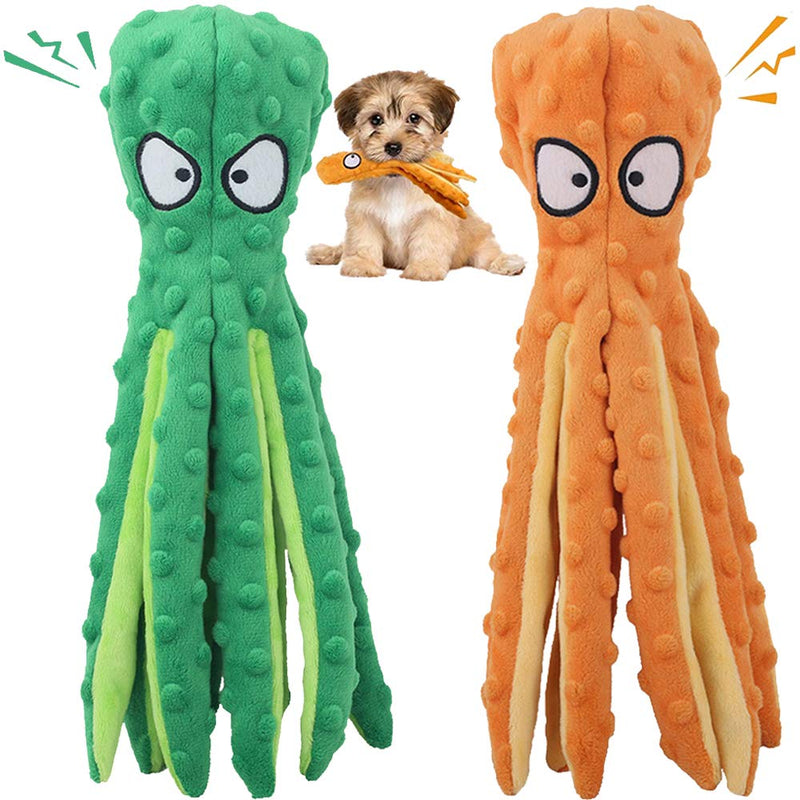 Qanye 2 pieces squeaky toys for dogs, dog toys, plush dog toys, dog toys without filling, for cleaning teeth, suitable for small and medium dogs - PawsPlanet Australia