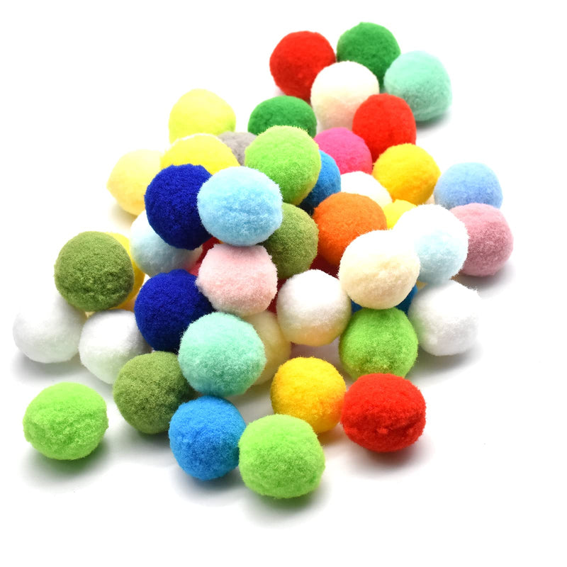 YMWALK Pack of 50 cat toy balls 3 cm, soft colorful cat balls, cat pompoms ball, kitten pet toy, plush scratching balls toy, interactive pet accessories for cats, kittens, dogs - PawsPlanet Australia