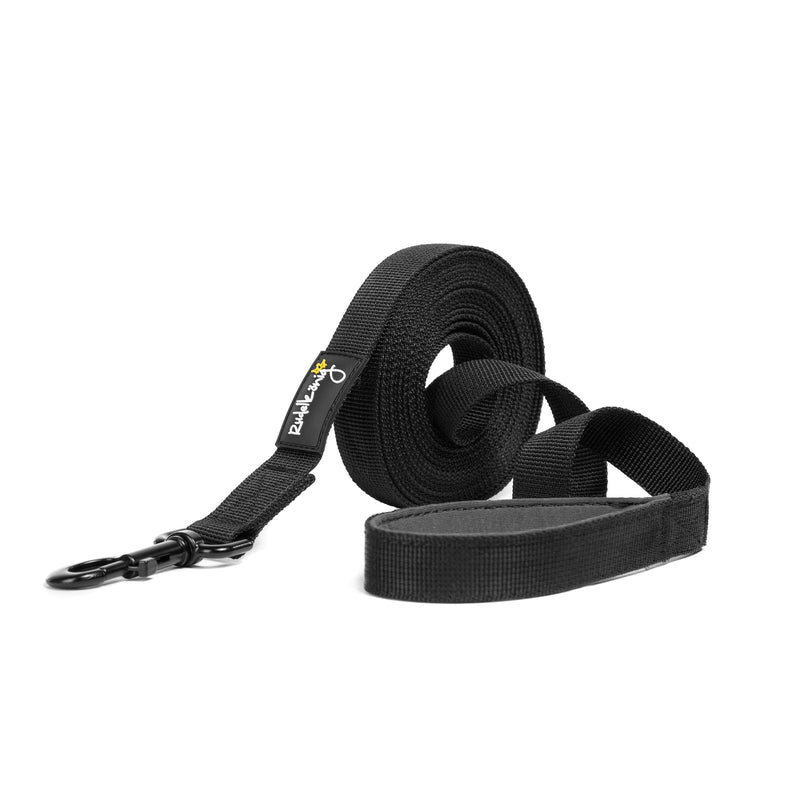 Rudelkönig drag leash for dogs - 5m / 10m / 15m / 20m - robust and weatherproof dog leash for successful dog training - with black handle padding - PawsPlanet Australia