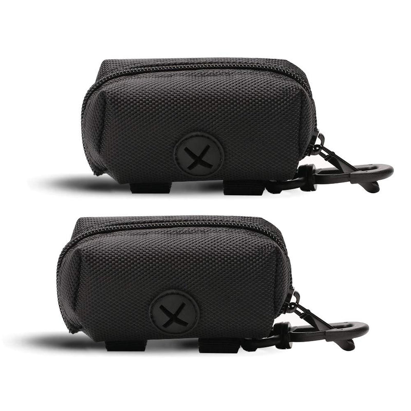 LELE LIFE Pack of 2 Fashion Dog Poop Garbage Bag Dispenser, Pet Dog Poop Bag Dispenser, Dog Poop Bag Holder, Leash Dispenser for Dog Poop Bags, Black Solid Black - PawsPlanet Australia