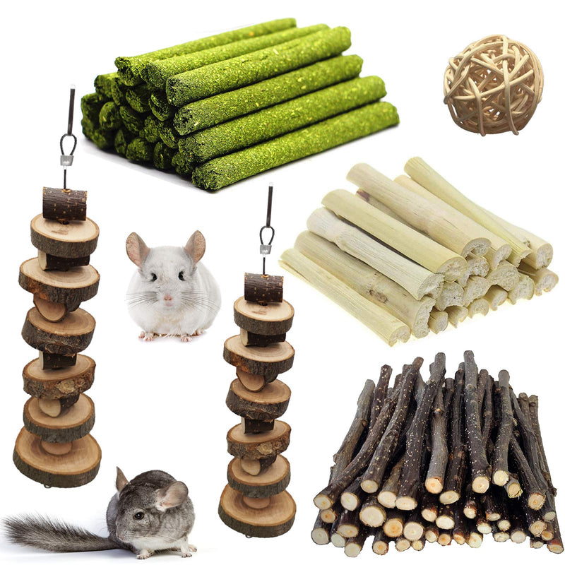 LMYKH Rabbit chew toy, hamster toy with apple sticks Timothy hay sticks, small animal molar accessories for guinea pigs, chinchillas, rabbits - PawsPlanet Australia