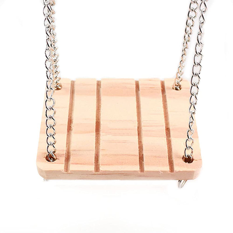 ANCLLO Wooden Hamster Swing Hanging Accessories for Squirrel Gerbils Mice Rats - PawsPlanet Australia