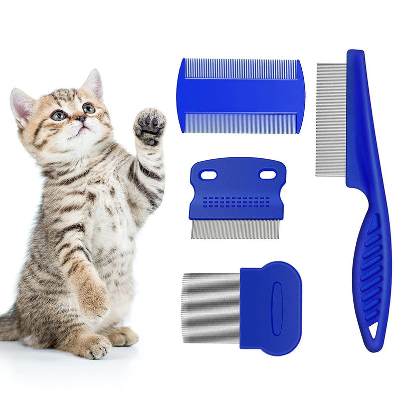 Flea comb for cats and dogs, pack of 4 lice comb, dust comb for dogs, cats, effective against fleas and lice, professional flea comb for dogs and cats - PawsPlanet Australia