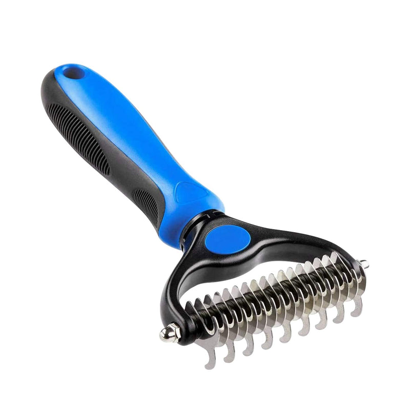 Hotype dog brush and cat brush, 2-in-1 undercoat comb removes undercoat tangles, undercoat brush, animal care brush, fur care comb, for long-hair/short-hair breeds, dogs/cats - PawsPlanet Australia