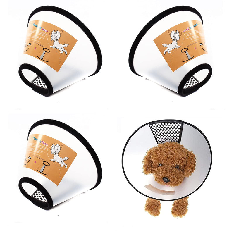 Pet Dog Collars Neck Brace Pet Protective Collar Pet Collar Protective Collar Suitable Plastic Pet Collars for Dogs and Cats Adjustable Comfortable Collar Protection Anti-Bite Lick Pack of 4 - PawsPlanet Australia