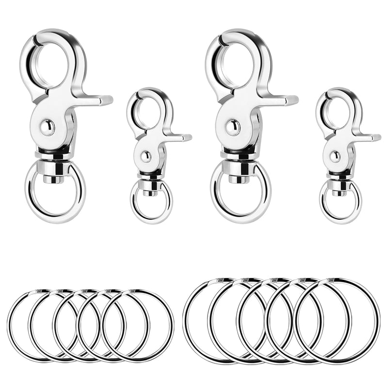 Molain 4 Set Dog Tag Clips with 10 Dog Tag Rings, Durable Dog Tag with Rings for Dogs and Cats, Collar - PawsPlanet Australia