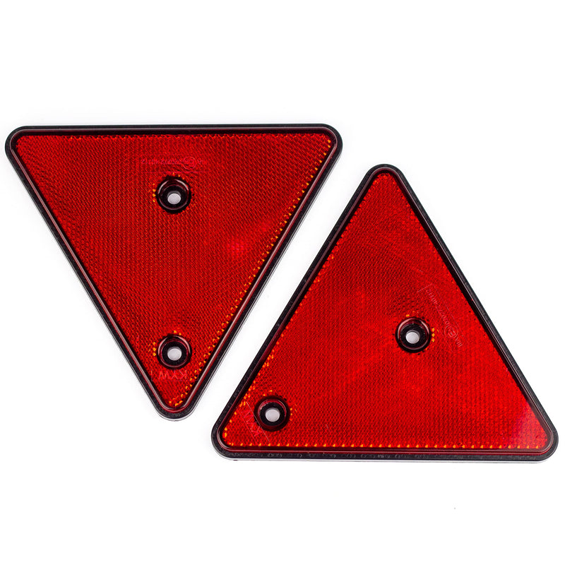 Upgrade4cars Trailer Reflector Set | 2 cat's eye reflectors self-adhesive | Reflector triangle red - PawsPlanet Australia
