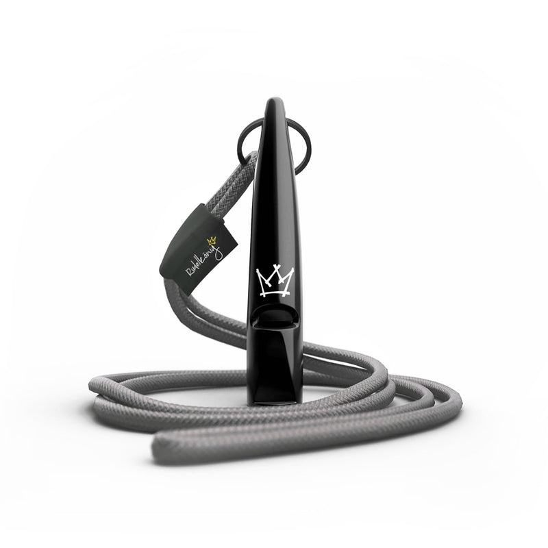 Rudelkönig dog whistle for recall - professional training whistle with standardized frequency and whistle band - ideal for dog training black - PawsPlanet Australia