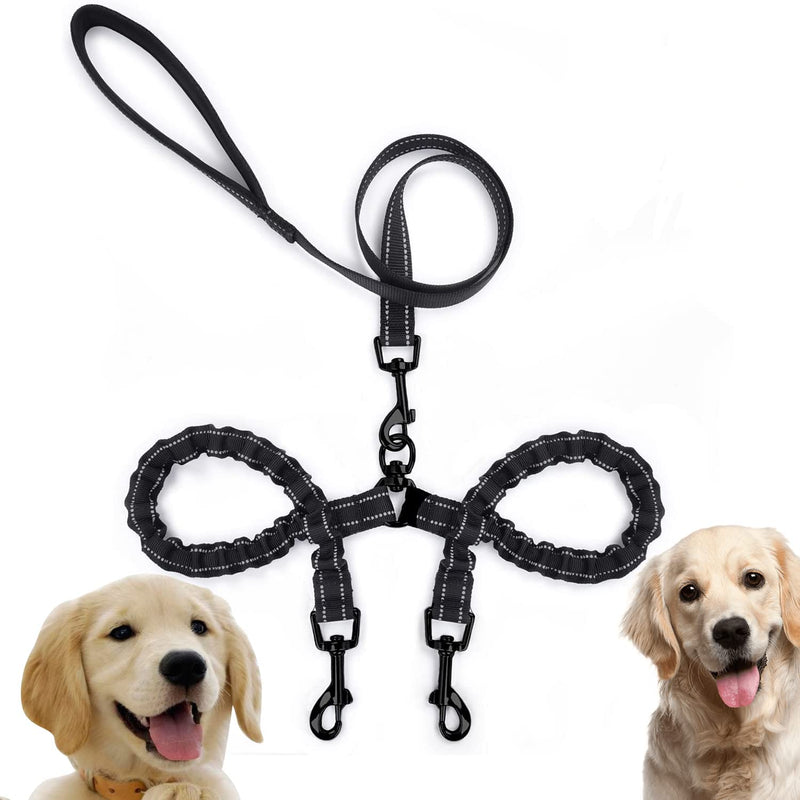 Edipets, double leash for two dogs, extendable, reflective, anti-strap, 360°, tangle-free, for dog training - PawsPlanet Australia