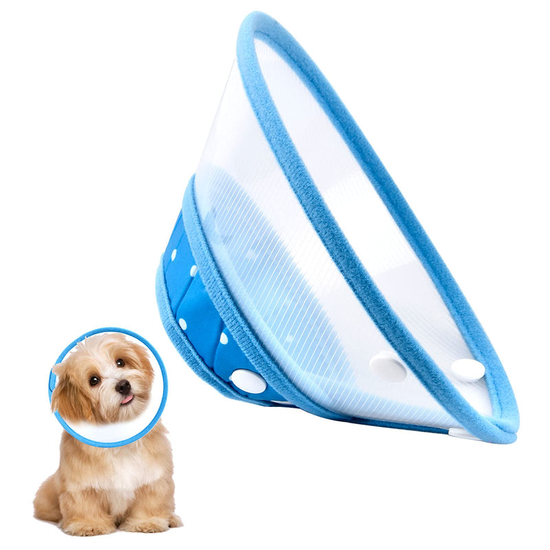 Neck Brace for Pets Protective Collar Cone Collars Soft Cat Protective Collar Neck Brace Anti Bite Cat Recovery Collar Adjustable Plastic for Puppies Small Dogs Kittens, 1-2kg Blue - PawsPlanet Australia