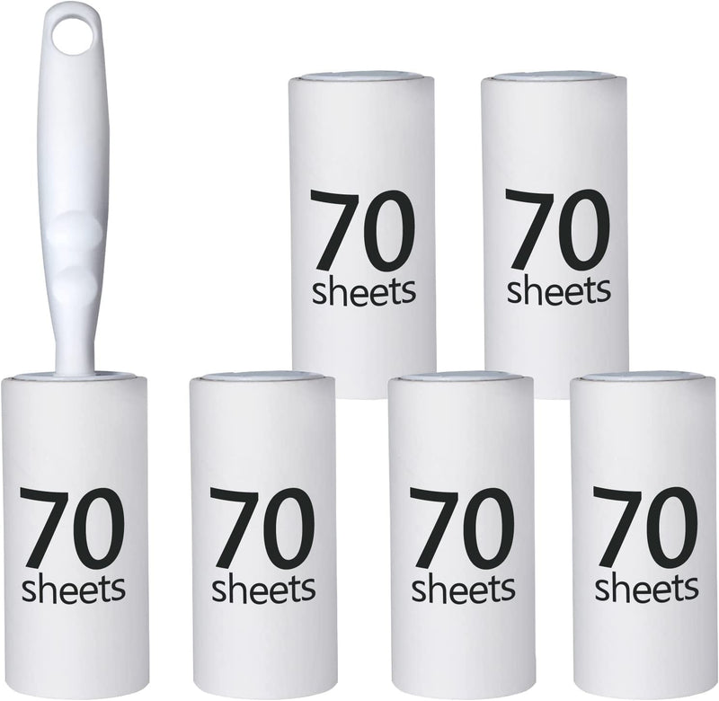 MELERIO 420 sheets extra sticky lint roller with 5 replacement rollers for clothes, sofa, bed and carpet - lint roller for animal hair, cat hair, dog hair, dust and lint - PawsPlanet Australia
