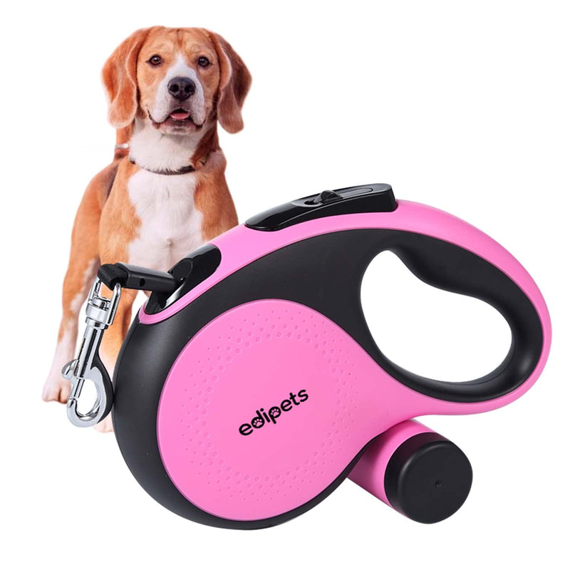 Edipets Extendable and Retractable Dog Lead 5m 8m Flexible for Training and Walking for Small, Medium and Large Dogs (Pink, 8 Meters) - PawsPlanet Australia