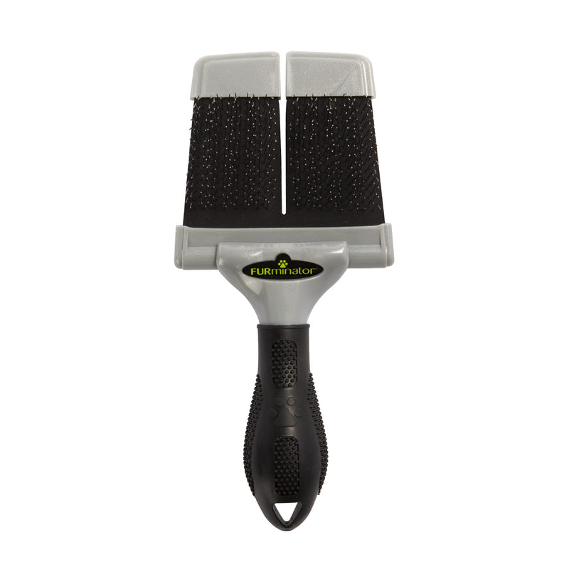 Furminator slicker brush size L soft - large brush with soft bristles for dogs and cats with silky or wiry fur Version 2.0 Soft bristles - PawsPlanet Australia