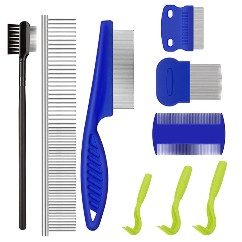 Flea comb for cats and dogs, stain remover comb, flea comb for cats and dogs, double-sided dog eye care comb, double head care comb, multi-purpose tool - PawsPlanet Australia