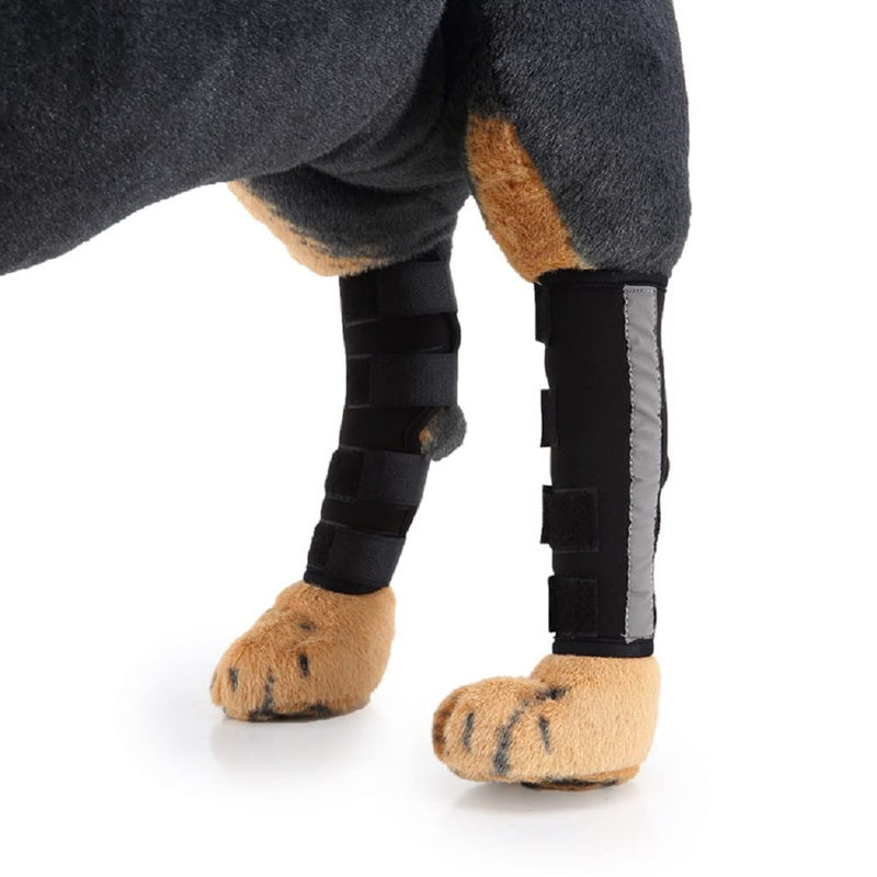 2 pieces dog ankle joint protection bandage, reflective pet dog wrist bandage, dog knee bandage, joint bandage, support bandage, pet protective equipment, knee pads for dogs, dog leg sleeves, reflective S - PawsPlanet Australia
