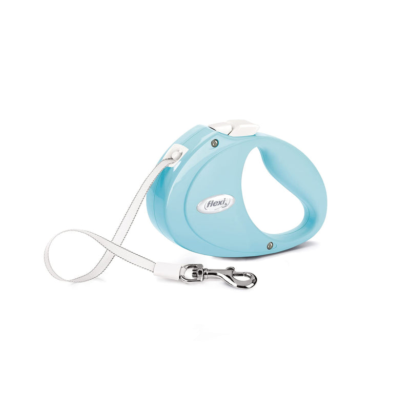 Flexi - PU00T2-251-HBL Retractable Dog Lead for Cats Puppy Tape 2 m Light Blue - PawsPlanet Australia