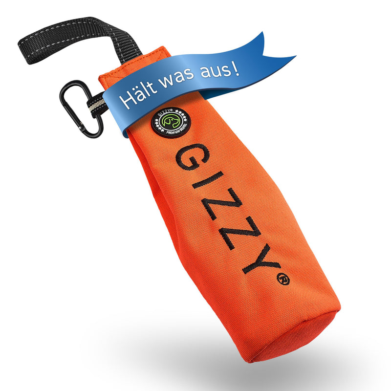 GIZZY® - Dog food bag - Extremely robust premium dog food dummy - For all breeds - Dummy dog with treats - Perfect for dog training with any dog training food bag (orange) orange - PawsPlanet Australia