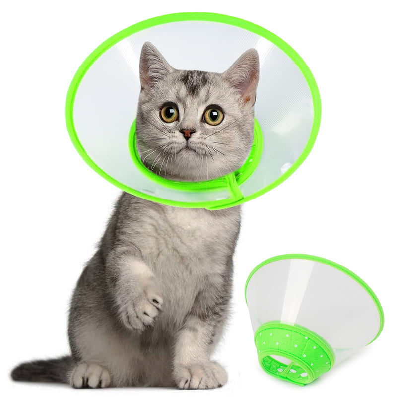 Vividifying Pet Neck Brace, Adjustable from 11.9-14.4 cm Lightweight Protective Collar for Puppies, Small Dogs and Cats (Green-S) Green-S - PawsPlanet Australia